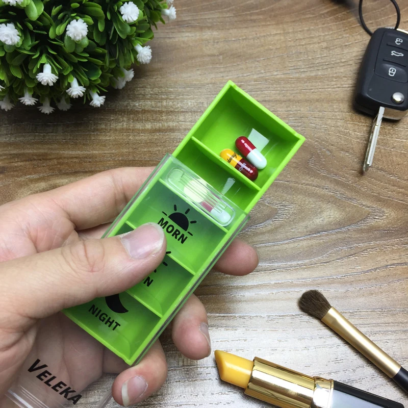 Картридж для таблеток двухцветный с пятью отделениями портативный картридж мини