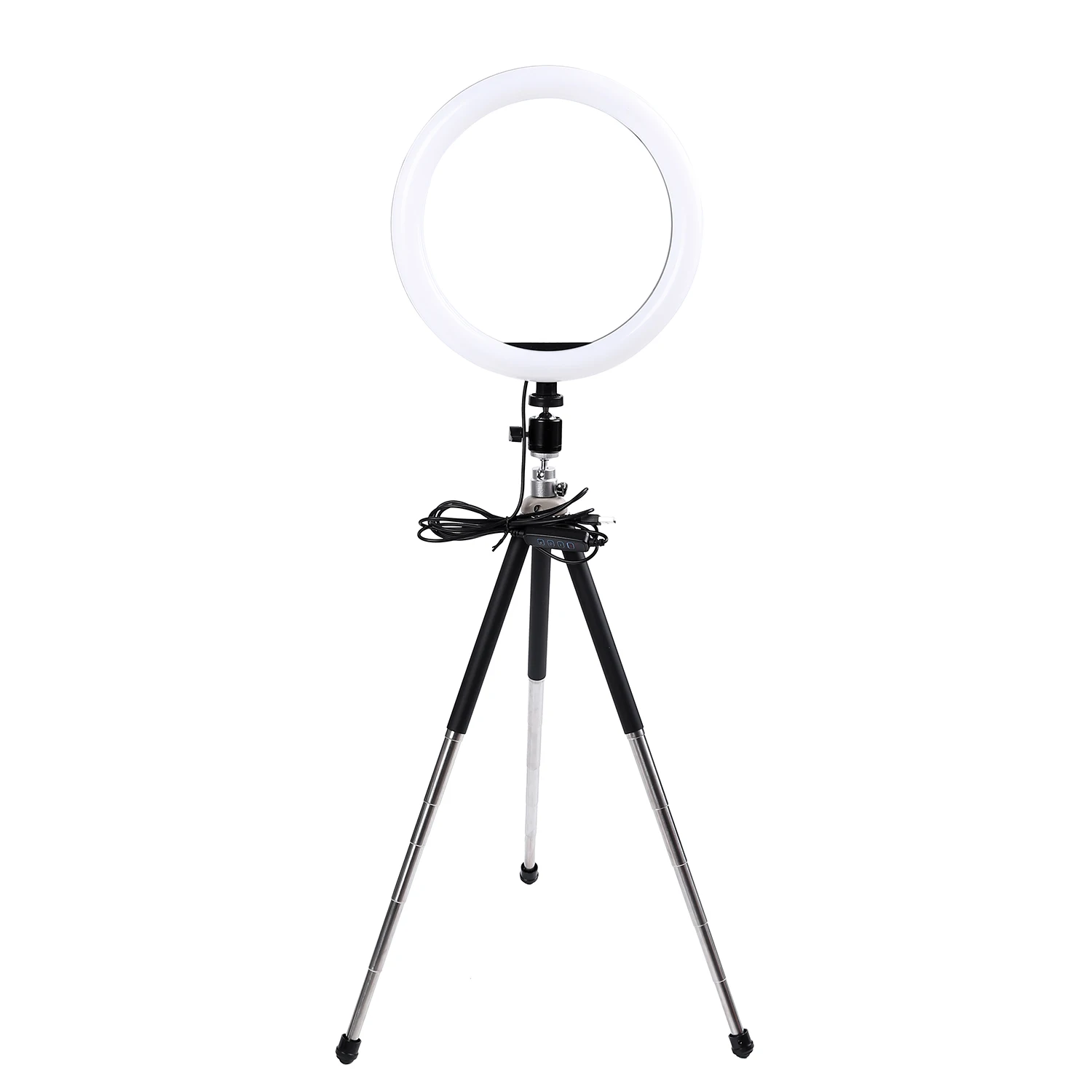 Светодиодный кольцевой светильник для фотосъемки лампа 26 см с регулируемой