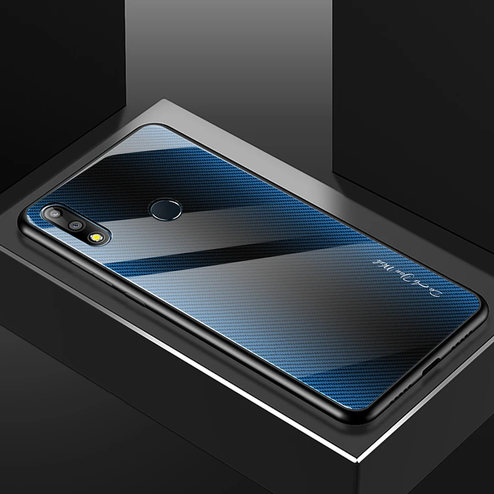 JM28 Модный градиентный чехол из закаленного стекла для телефона для ASUS Zenfone max pro m1 zb601kl zb602kl m2 zb631kl zb633kl защитный чехол-накладка - Цвет: JM28