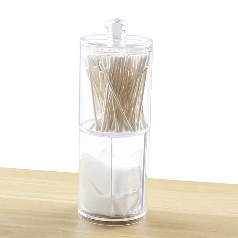 Стойка для макияжа в ванную ватным тампоном Настольный ящик хранения 20 см * 7 5