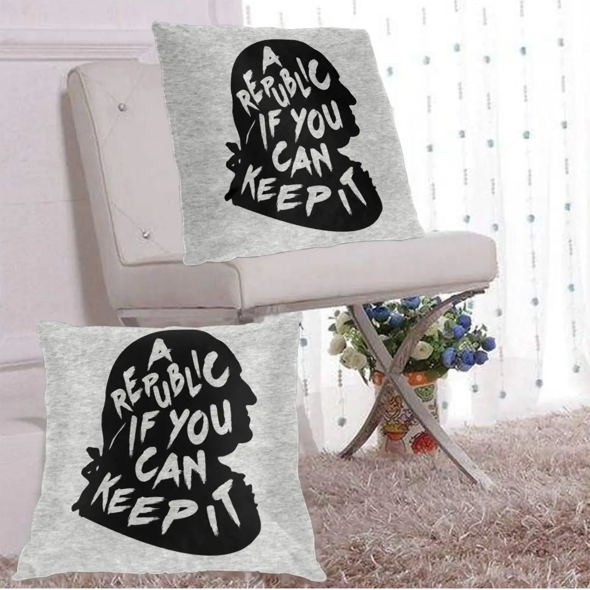 Декоративный чехол для подушки с цитатой Бенджамина Фрэнклина чехлы подушек |