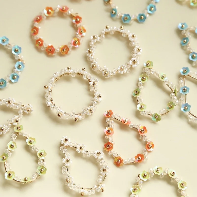 

Блестки Милые Лепестки рамка кулон diy Ретро японские серьги аксессуары самодельные Украшения материал ручной работы