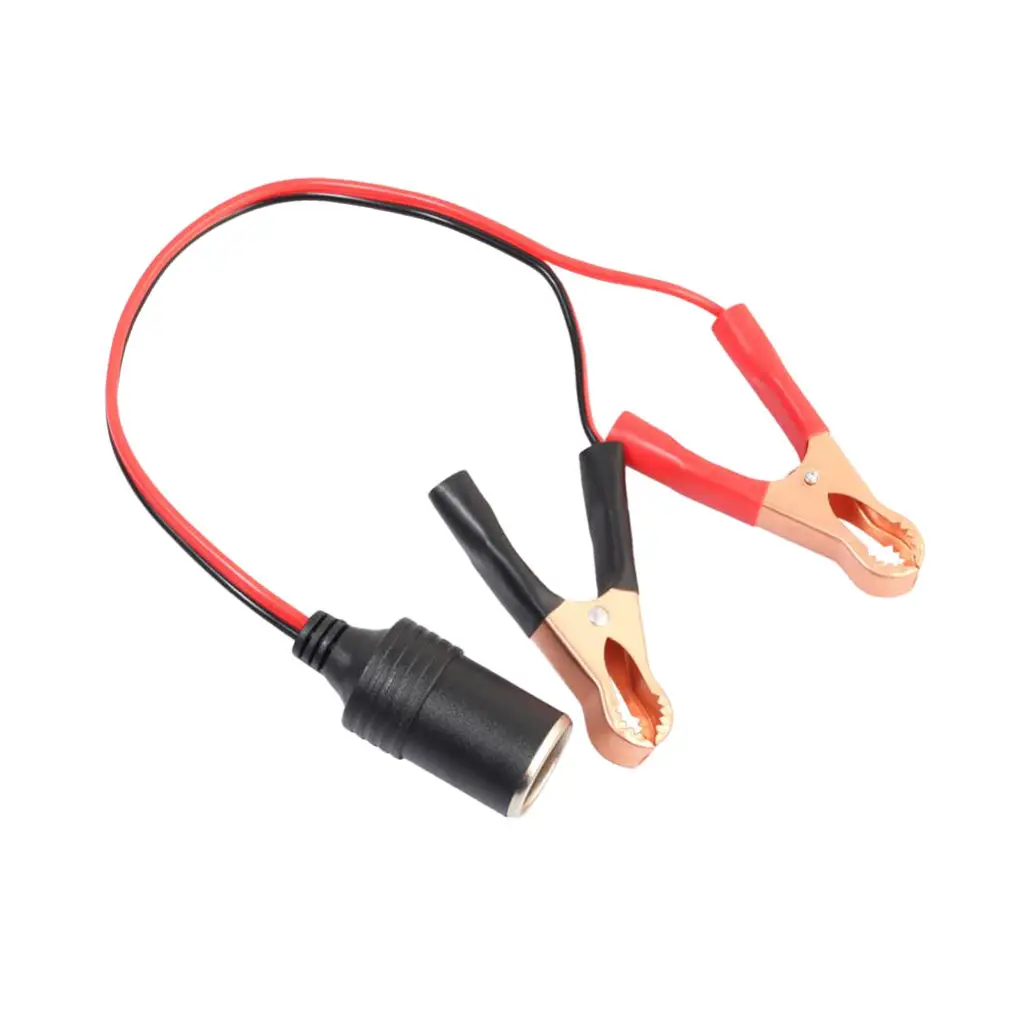 

14' Car Cigarette Lighter Power Female Socket Plug Adapter Crocodile Clip