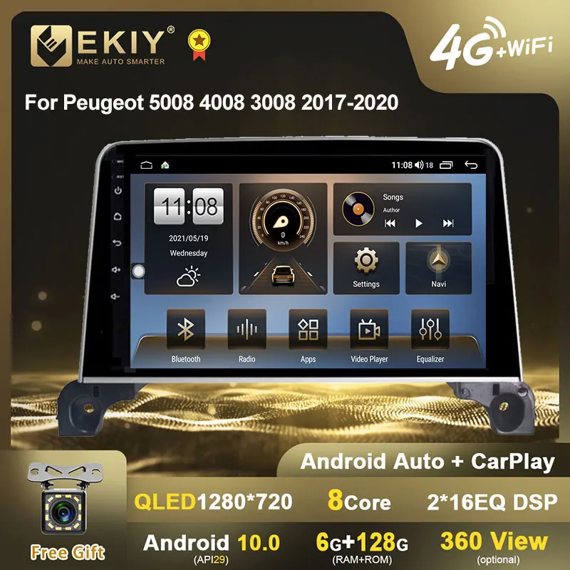 EKIY QLED 1280*720 Android 10 автомобильное радио 6G + 128G для Lexus LS430 XF30 LS 430 2000 - 2006 мультимедийный