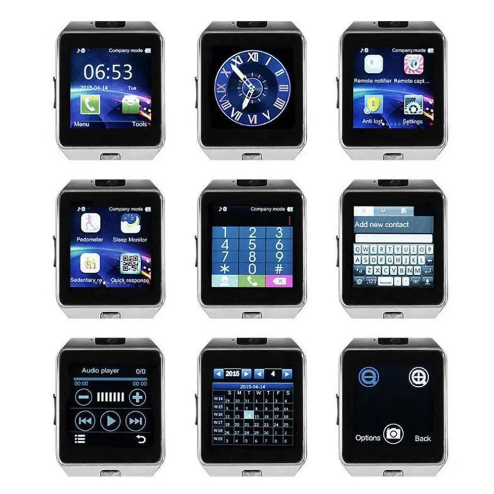 DZ09 Смарт часы электронные мужские умные для iPhone samsung IOS Android мобильный телефон
