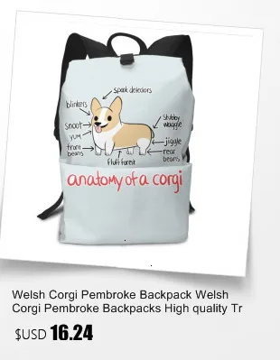 Welsh Corgi Pembroke сумка на плечо Вельш Corgi Pembroke кожаная сумка для путешествий высокое качество женские сумки кошелек