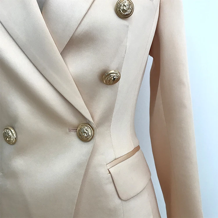 

Women Slim Blazers Autumn Spring Suit Jacket Female Work Office Lady Suit Champagne Business Notched Blazer Coat