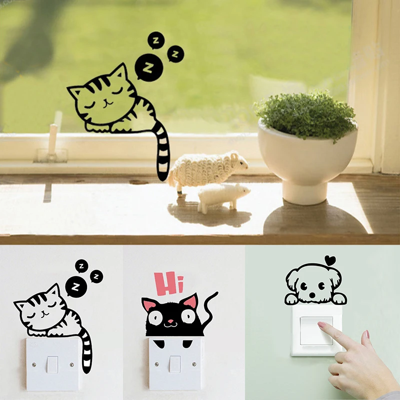 Наклейки мультяшная панда украшение дома настенные декоративные наклейки на