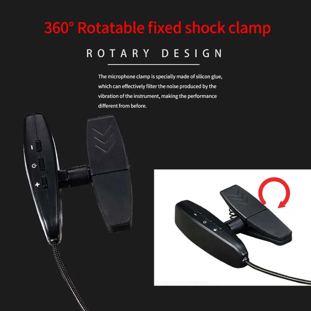 Сценический профессиональный беспроводной микрофон для саксофона UHF