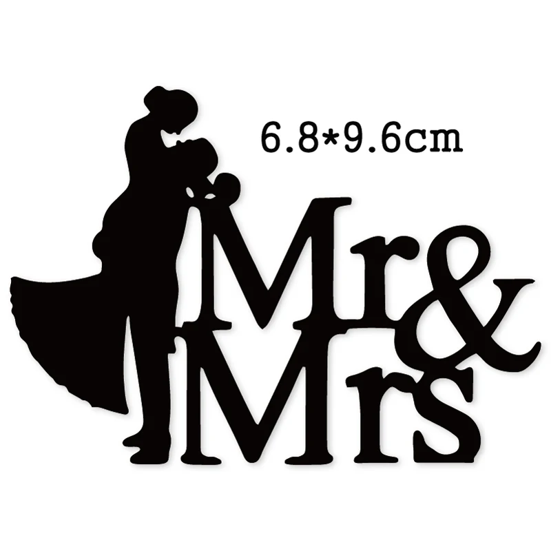 

Metal Cutting Dies Mr & Mrs wedding 2020 New Crafts Stencil For DIY Scrapbooking Paper/photo Cards Making Embossing Die