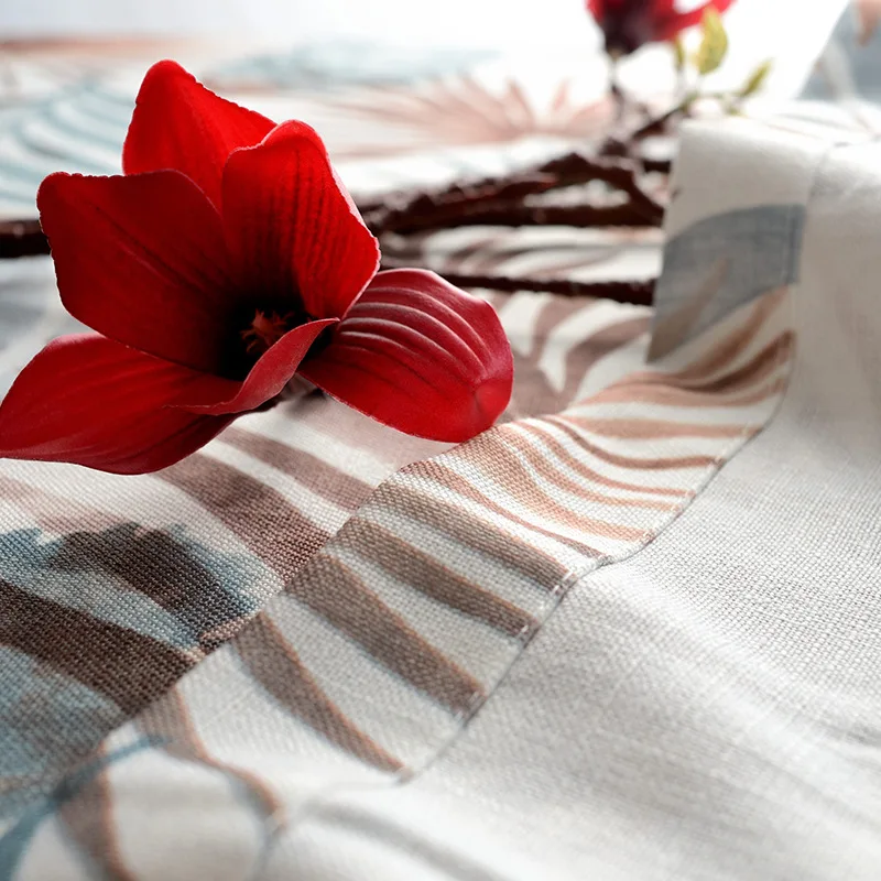 

Modern Blue Gray Two Colors Curtains for Living Dining Room Bedrooms Simple Idyllic American Country Style Blackout Curtains