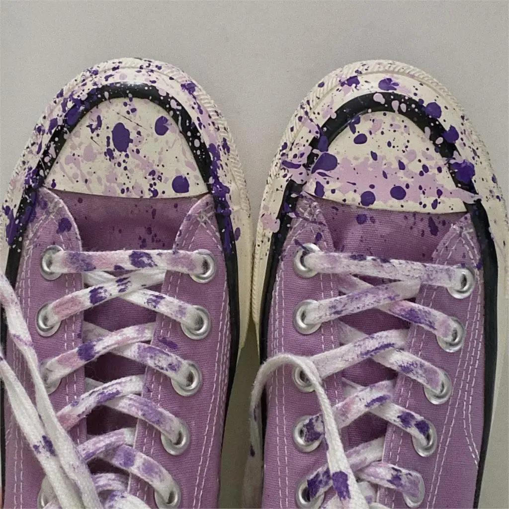 

Парусиновые туфли на плоской подошве, с граффити, ручная роспись, женские студенческие кроссовки с вулканизированными чернилами, Спортивны...