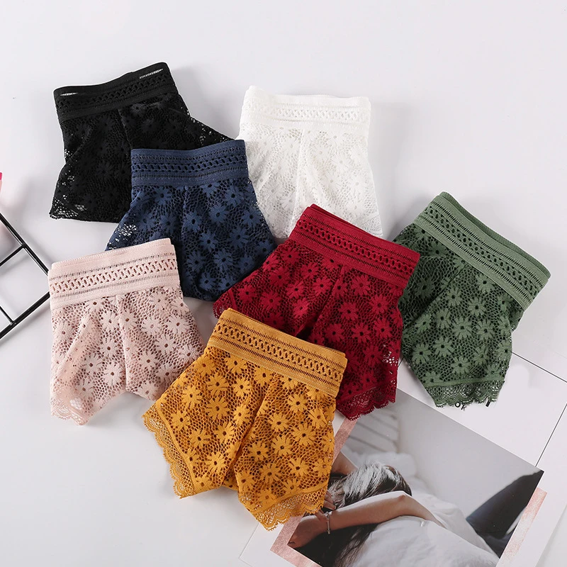 

See-through Underpants Lace Panties Mid Waist Briefs Daisy Ultra-thin Briefs Lingerie Female Intimates Sexy Underwear Women