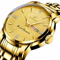jlanda new mens watches top brand luxury stainless steel gold quartz wrist watch men waterproof date clock relogio masculino