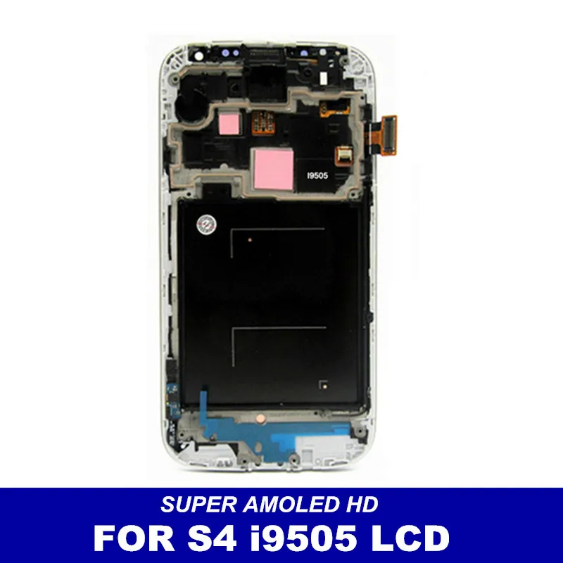 Высокое качество супер AMOLED lcd для samsung Galaxy S4 i9505 lcd s дисплей сенсорный дигитайзер экран с рамкой рамка сборка Замена