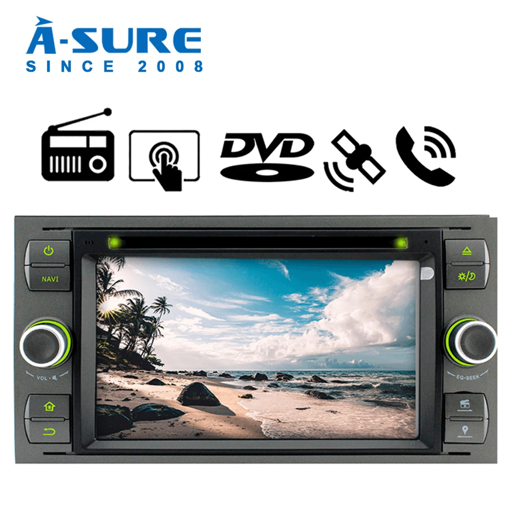 Автомобильный мультимедийный 2 Din навигационный радио GPS dvd плеер для Ford Transit Focus