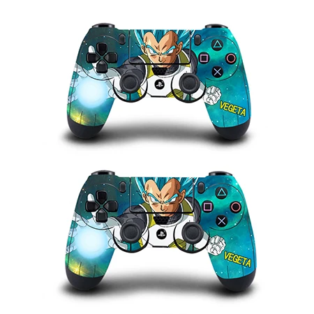 2 шт./лот Dragon Ball защита для кожи наклейка для Playstation 4 PS4 Pro тонкий контроллер геймпад виниловая наклейка s - Цвет: QBTM0746-2pcs