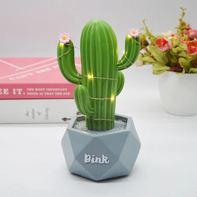 Домашний офисный декор из Смолы Кактус Deskstop украшение кактус Смола Bonsain большой