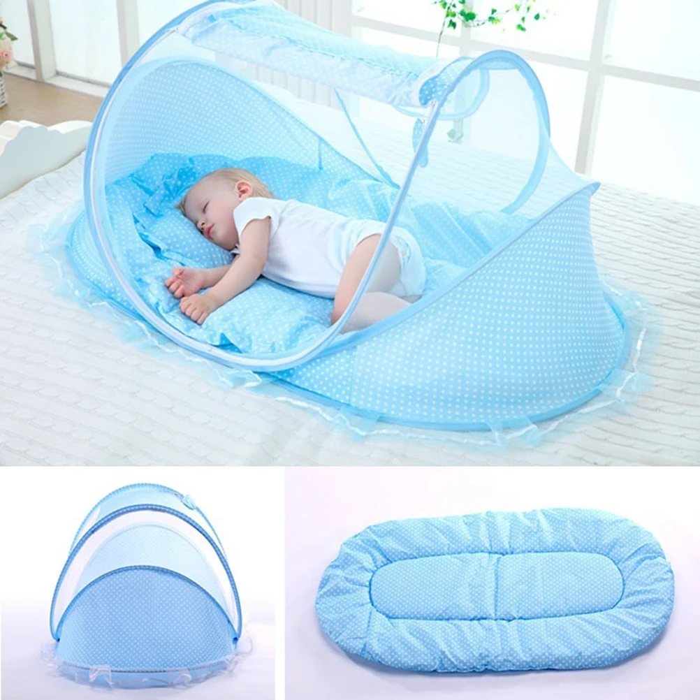 

Портативная Складная сетчатая детская кроватка, Полиэстеровая москитная сетка, для сна, для новорожденных, для путешествий, Игровая палатк...