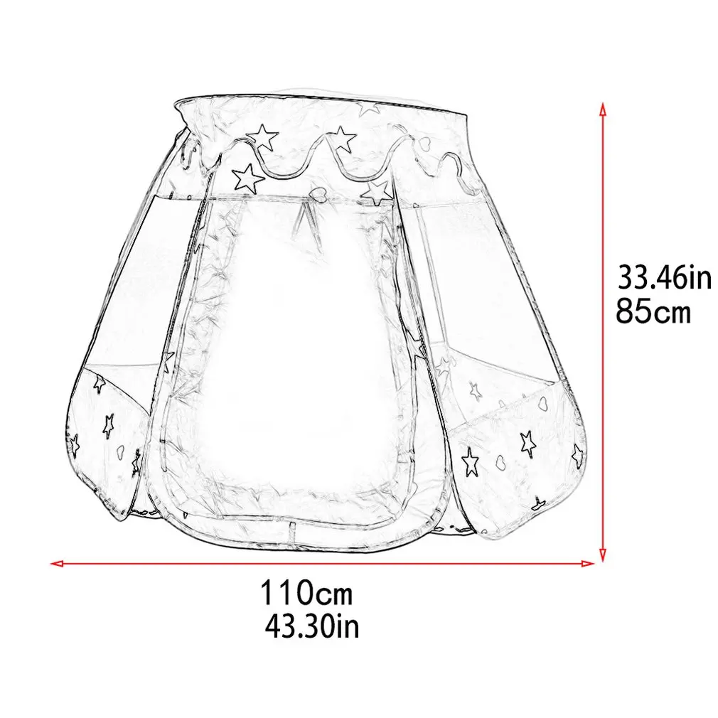 

Children Tent Hexagonal Ball Pool With Cover Baby Foldable Indoor And Outdoor Play House Princess Castle