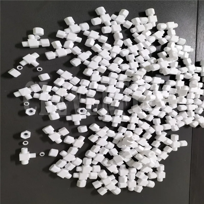 NPT1/4-1/4-1/4 Run Tee PTFE F4 фитинг | Канцтовары для офиса и дома