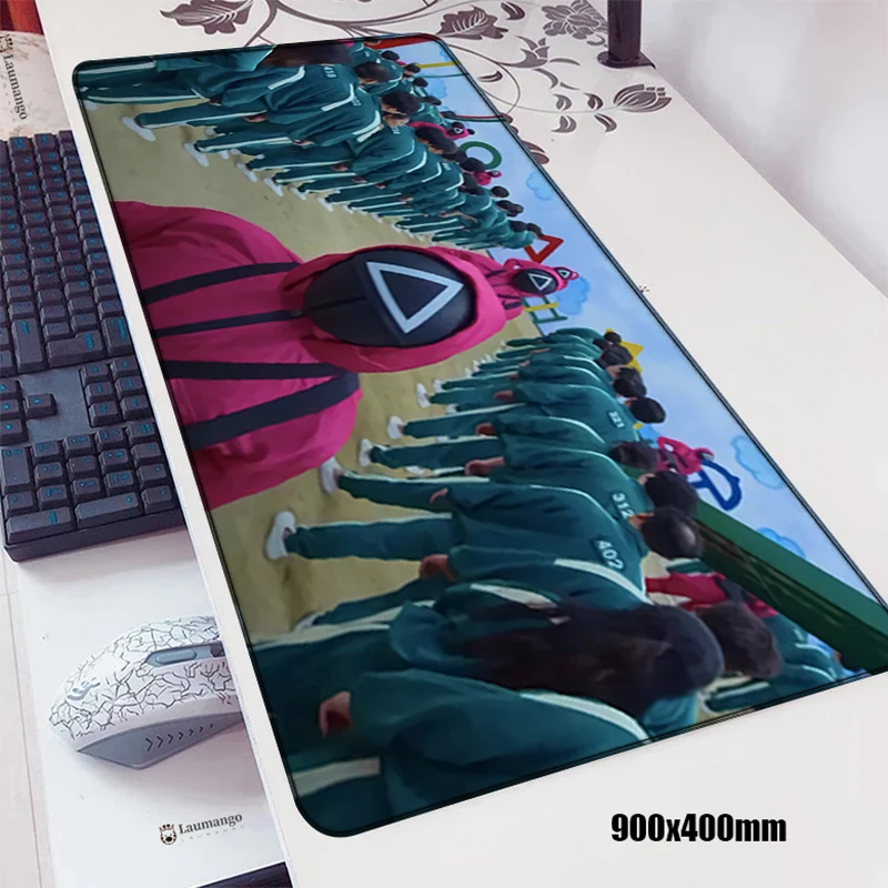 

Gaming Computer Table Large Keyboard Mat Squid Game Mouse Gamer Carpet Pc Mouse Pad Xl Desk Accessories Stitch Anime Mousepad