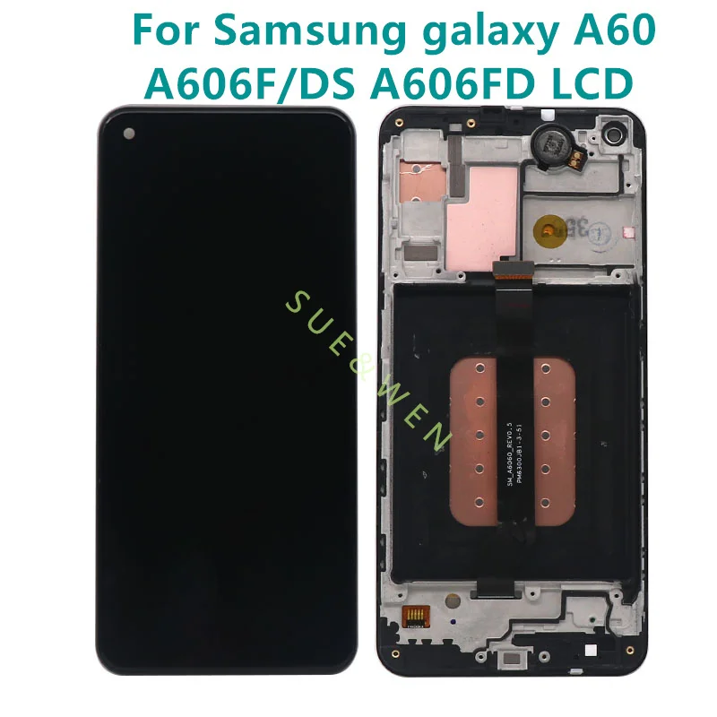 

For Samsung galaxy A60 A606F/DS A6060 A606FD Display Touch Screen Digitizer Assembly For Samsung A60 A606F/DS lcd with frame