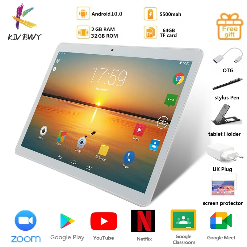  10, 1 , Android 10, 0,  , Google Play, 4g LTE,  , GPS, Wi-Fi, Bluetooth,   10 