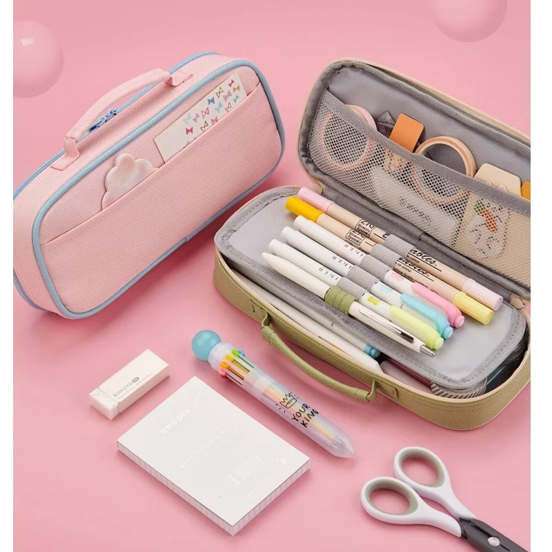 Стильный пенал для ручек и карандашей Angoo Handtiobag красивый цветной чехол из нежной