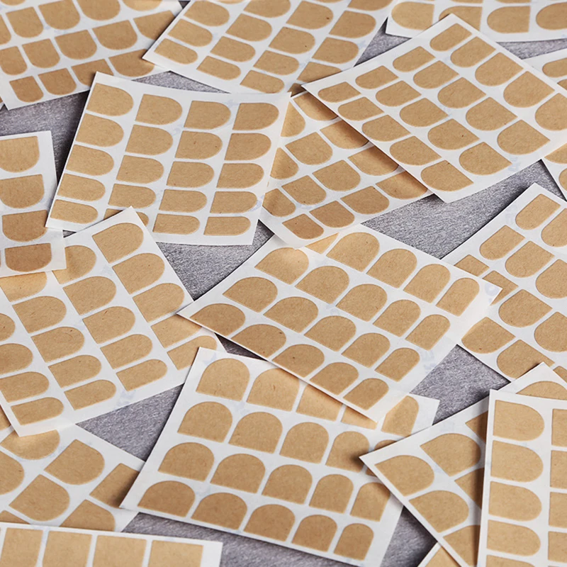 200pcs/постельное белье набор накладных ногтей Двусторонняя Стикеры клей