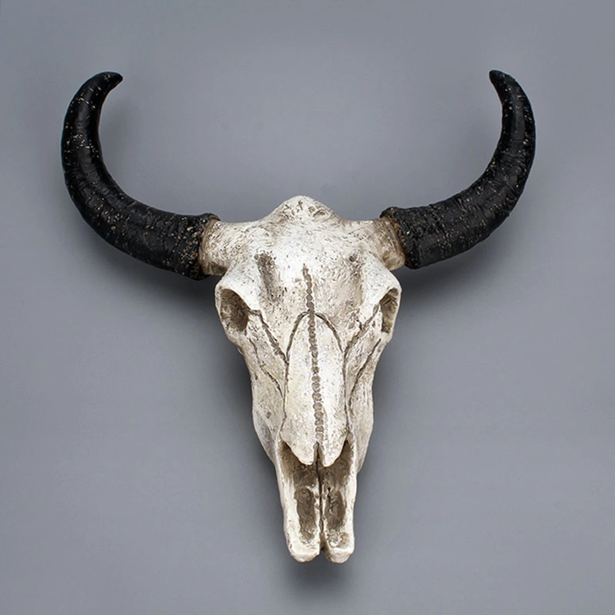 Полимерная голова черепа коровы Longhorn настенное украшение 3D скульптура животного