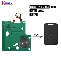 kutery 4 buttons 434mhz fsk id46 pcf7941 chip remote smart car key circuit board fob for renault megane replacement