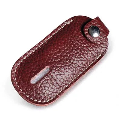 Lichi Red Чехол из натуральной кожи с u-дисковым держателем, u-образный кожаный чехол для автомобильного ключа - Цвет: Lichi Red