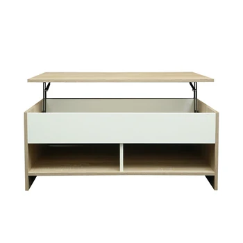 【USA READY STOCK】Lift Top Coffee Table w/Hidden Storage & 2 Open Shelves for Living Room Reception Room Office