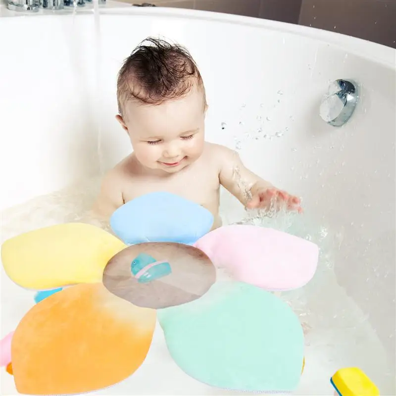 

1pc Sunflower-shaped Baby Bathtub Mat Newborn Anti-Slip Bathing Cushion