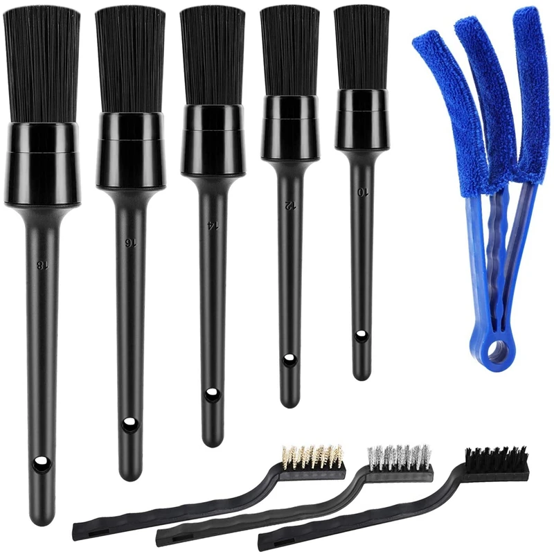 

Auto Car Detailing Brush Car Cleaning Kit,Detail Brush,Wire Brush,Vent Cleaning Brush for Cleaning Interior,Dashboard