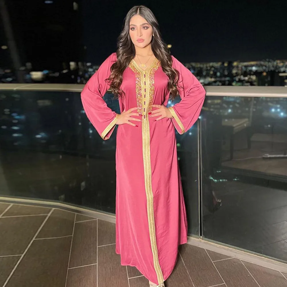 

Ramadan Caftan Marocain Dubai Luxury Evening Gown Abayas For Women Kaftan Muslim Party Long Dress Islam Clothing Djellaba Femme