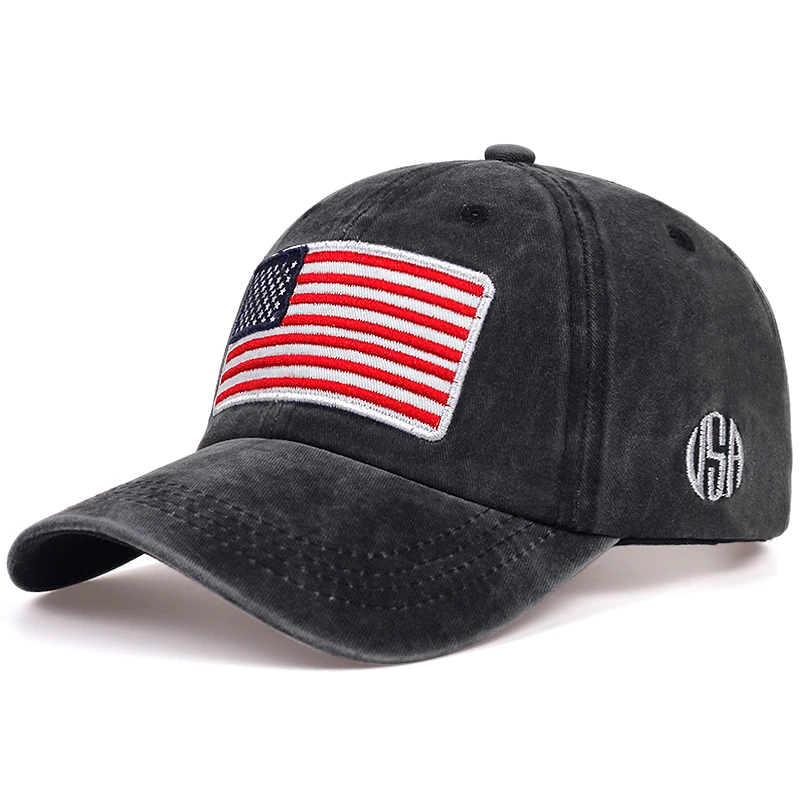 Army American Flag Bone Trucker Hats High Quality Hip Hop Caps