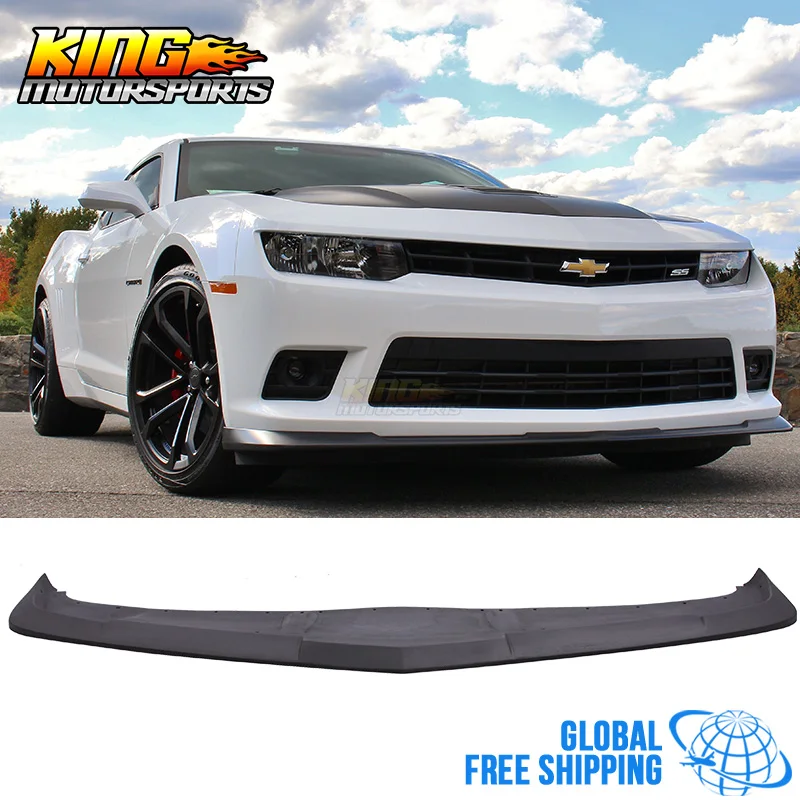 

Fit For 2014 2015 Chevy Camaro SS 1LE Style Splitter Front Bumper Lip Unpainted Black PU Global Free Shipping Worldwide