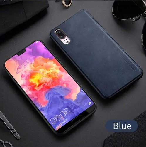blue phone case Для huawei P30 Pro чехол X-Level мягкая роскошная кожаная защитная задняя крышка для huawei P20 Pro Чехол для huawei mate 20 Pro Funda - Цвет: blue phone case