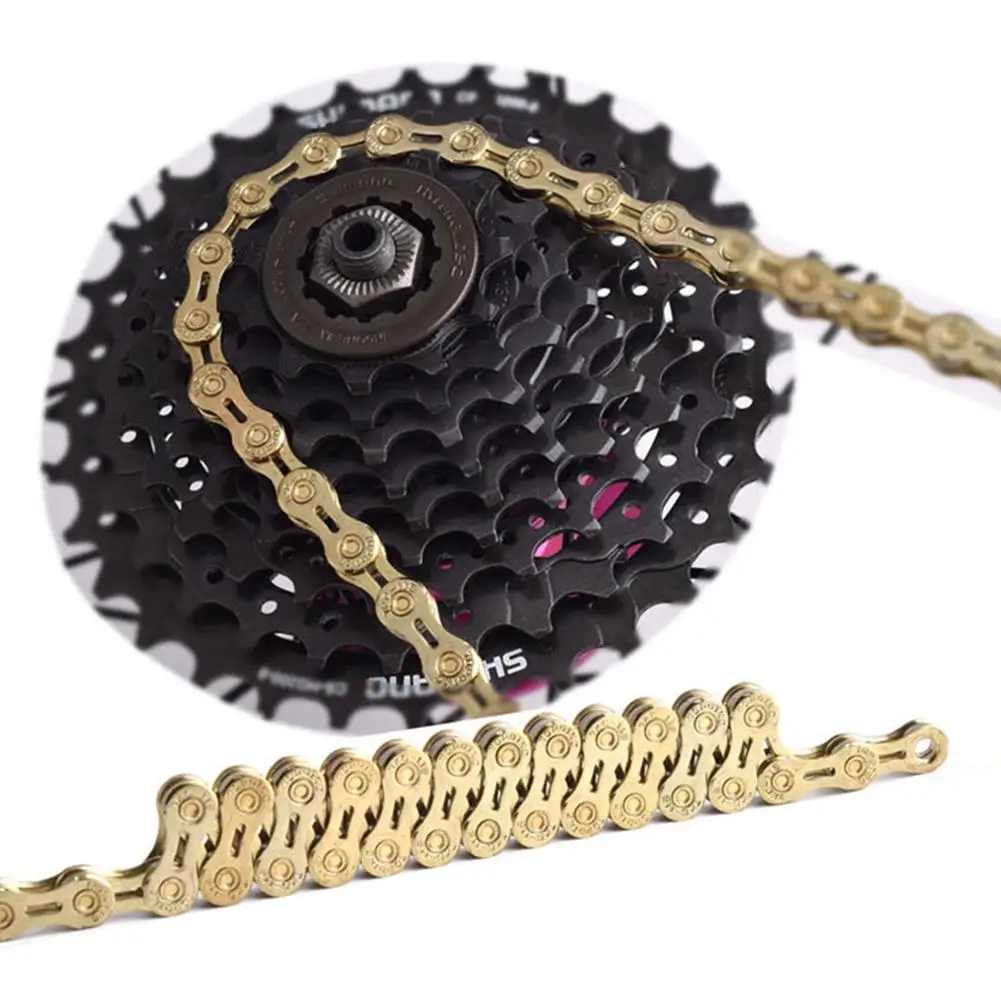 

Bicycle Chain Hollow Bike Chains 9 10 11 speed Ultralight MTB Mountain Road Bike variable 10X10L27/30 Speed