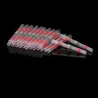 100pcslot practical electrical waterproof seal heat shrink butt terminals solder sleeve wire connectors red model numbers21