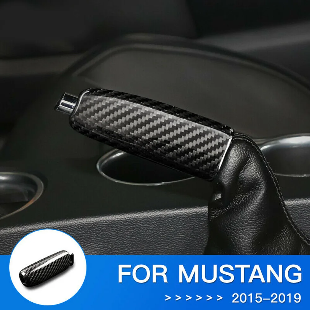 

Trim Carbon For Ford Mustang 2015-2019 Fiber Replacement Carbon Fiber Hand Handbrake Grip Hot