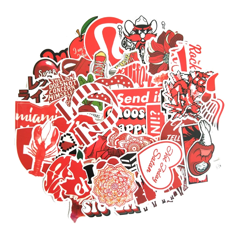 50 шт. в виде анимационной рыжей INS Стиль Vsco девушка наклейки на стену для ноутбука