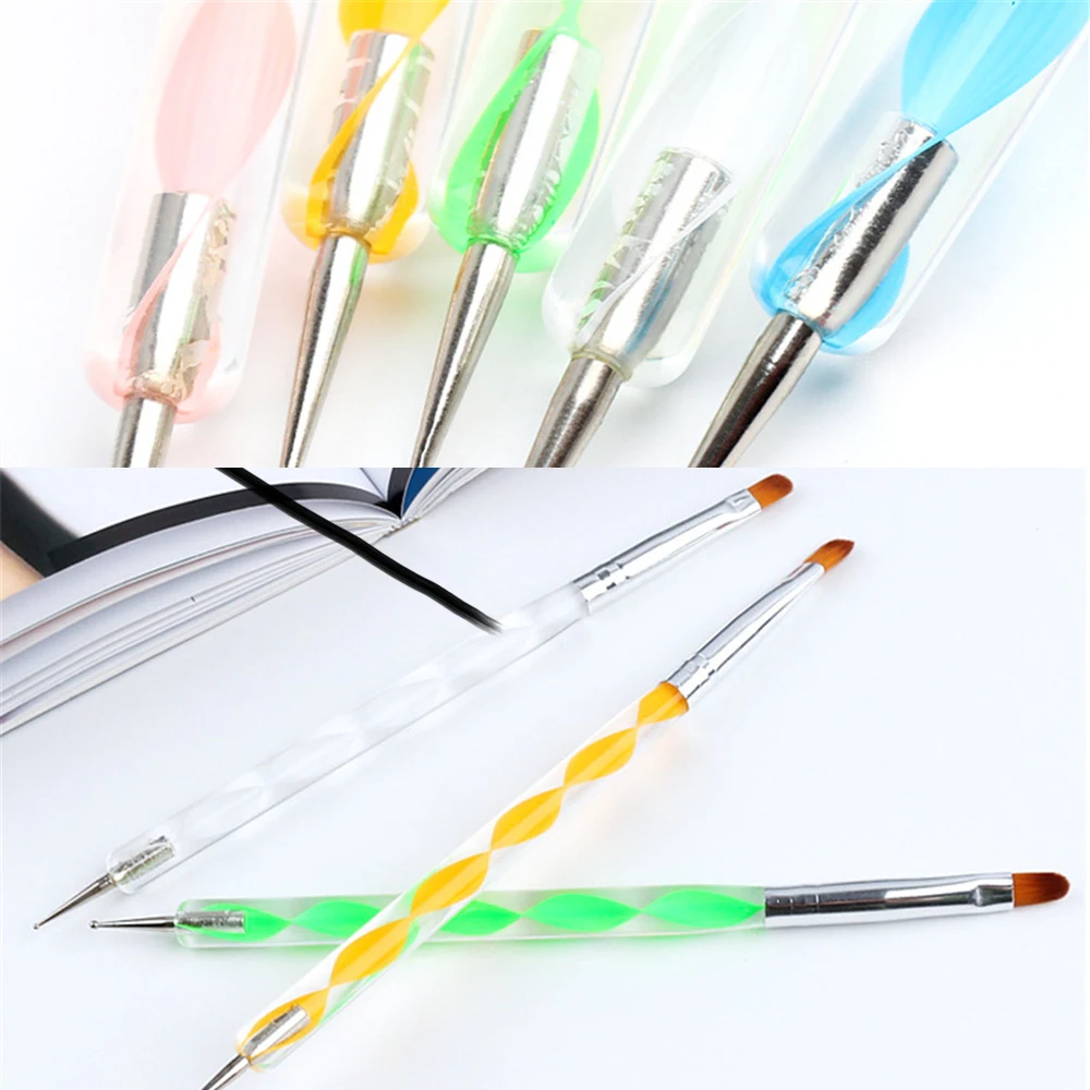 

5Pcs/Set Gel Polish Nail Brush Liner For Manicure Tool Set 3D Pen Gel Acrylic Brushes Liner Nails Accessoires Decoration Brushes