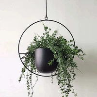 home balcony plant hanger garden metal chain hanging basket flower pot plant stand tray modern minimalist iron plant stand