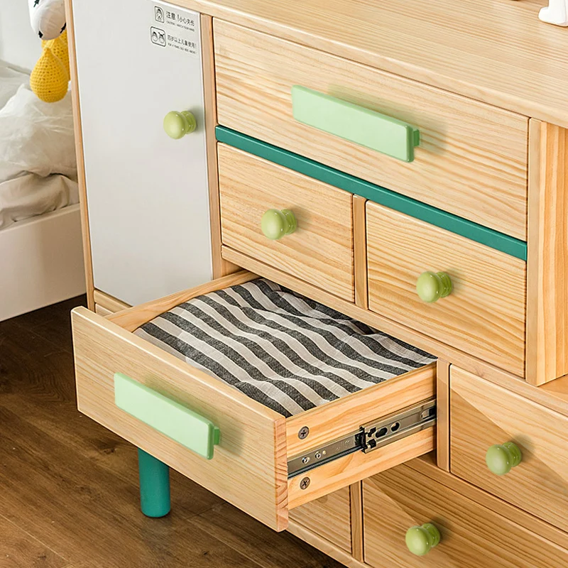 WV красочные деревянные ручки для шкафа и детской комнаты украшения ящика мебели |