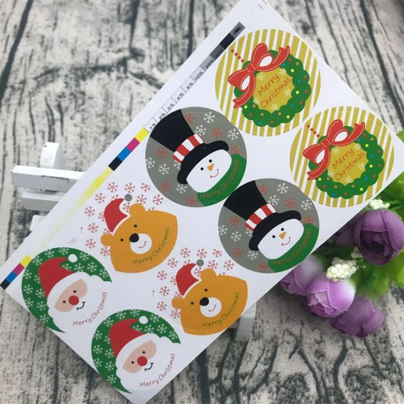 Рождественские уплотнительные наклейки 80 шт./лот Подарочные для выпечки