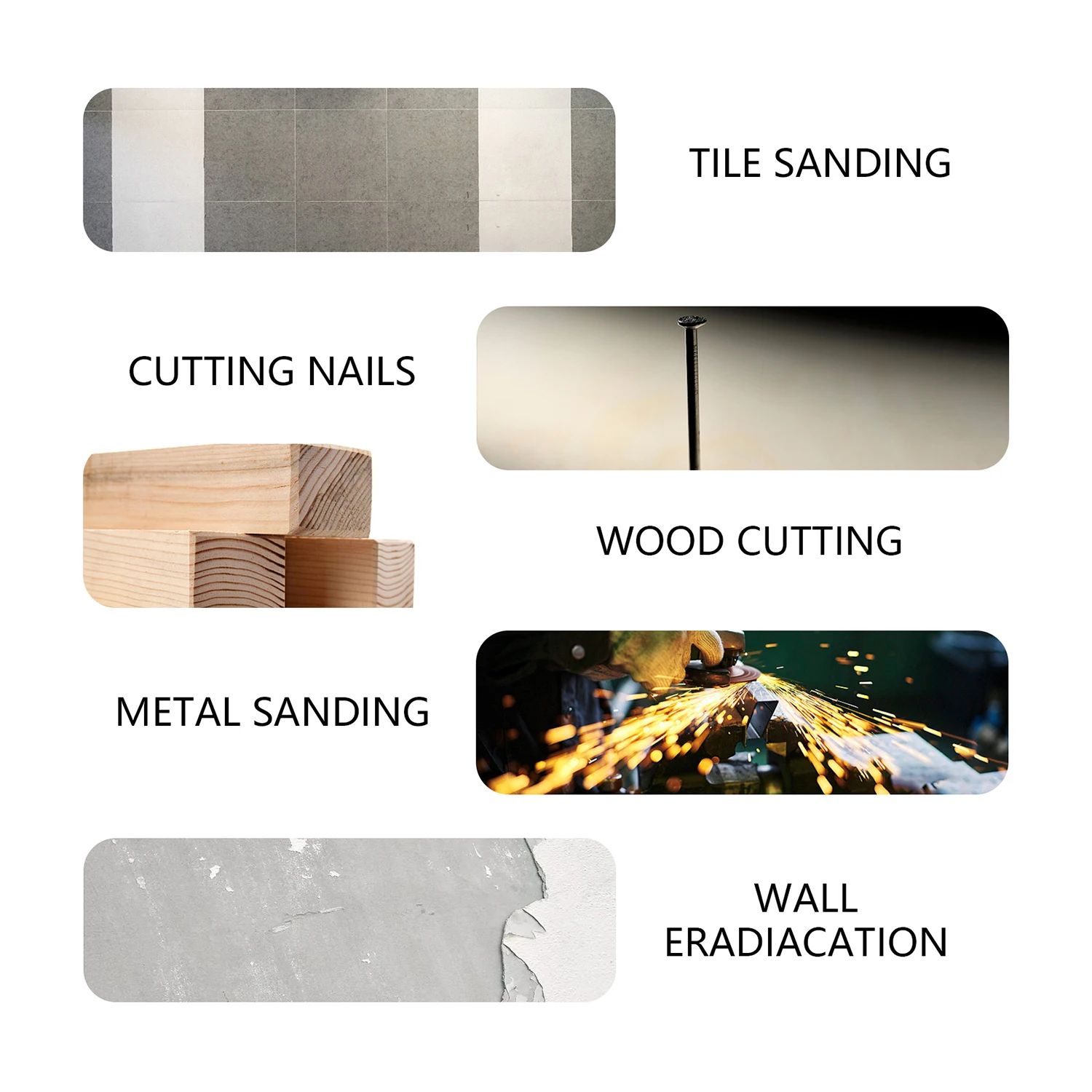 Набор из 5 твердосплавных алмазных колеблющихся лезвий для быстрой смены