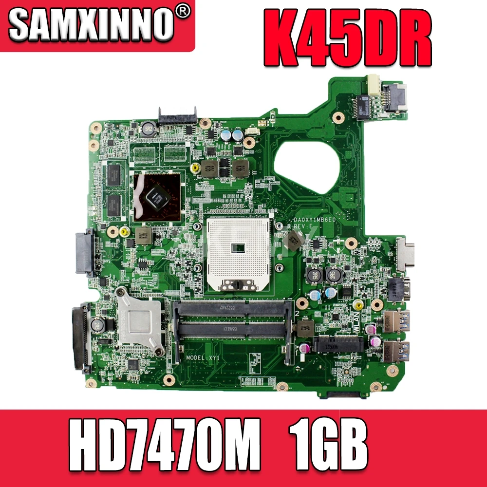 

K45DR Motherboard HD7470M 1GB For Asus A45D A45DR K45D laptop Motherboard K45DR Mainboard K45DR Motherboard test 100% ok